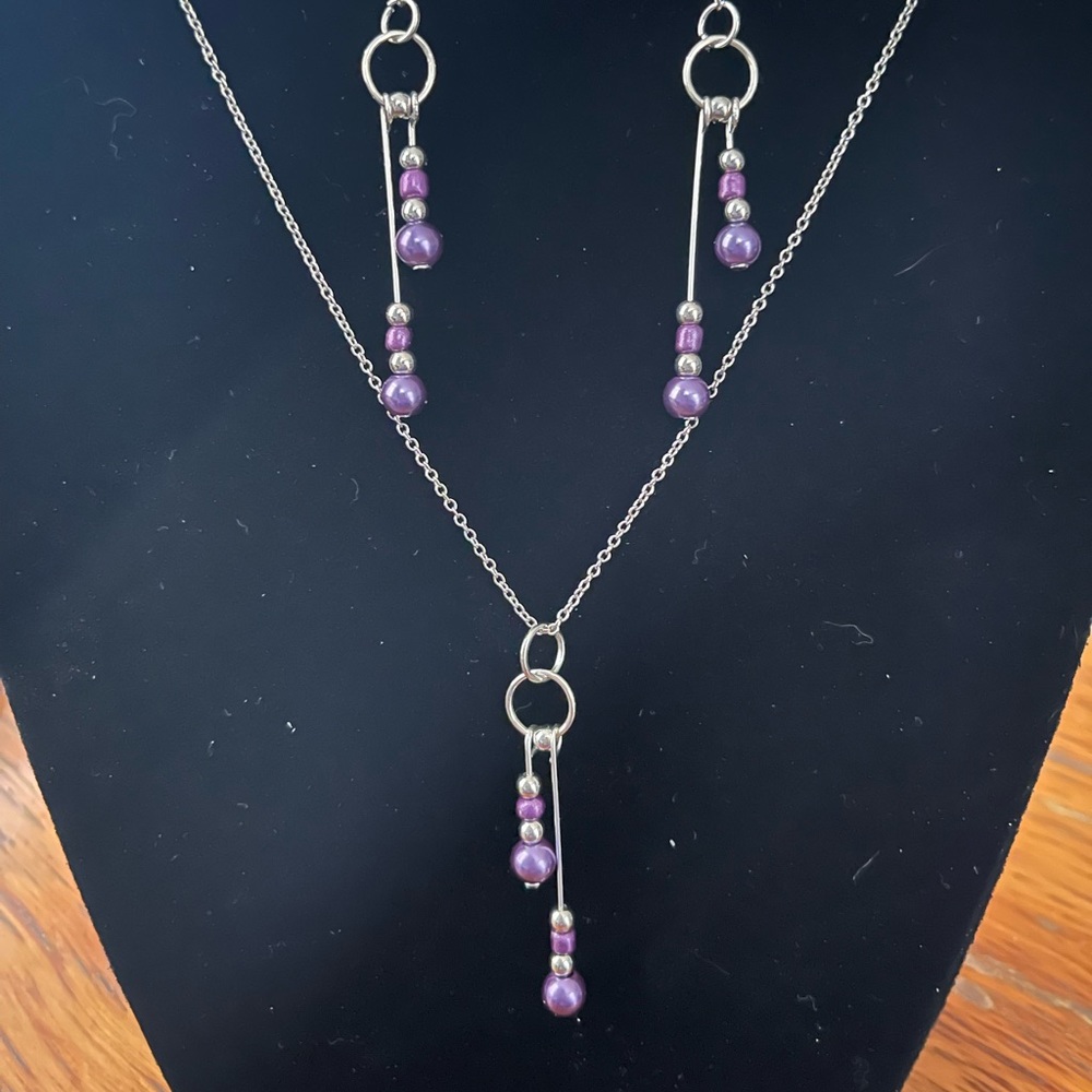 Earrings and necklaces